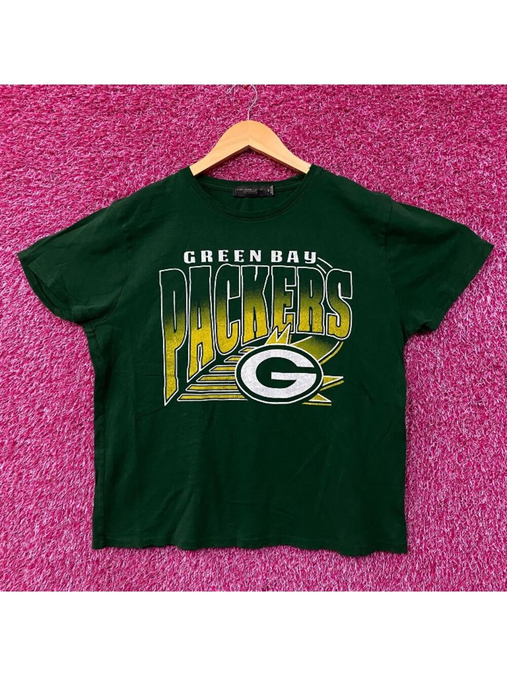 Junk Food Clothing NFL Green Bay Packers Chrome Retro Style T-Shirt Medium